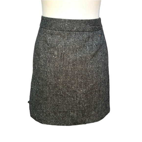 Loft Floral Appliqué Wool Blend Skirt - Picture 3 of 6